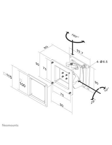Neomounts by Newstar Supporto a parete per monitor TV