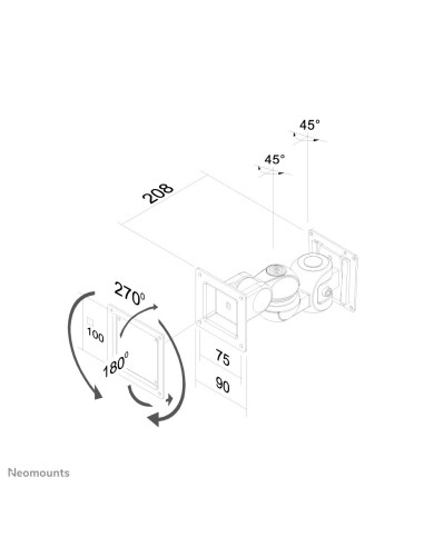 Neomounts by Newstar Supporto a parete per monitor TV