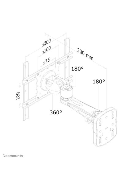 Neomounts by Newstar Supporto a parete per monitor TV