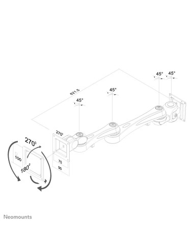 Neomounts by Newstar Supporto a parete per monitor TV