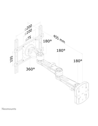 Neomounts by Newstar Supporto a parete per monitor TV