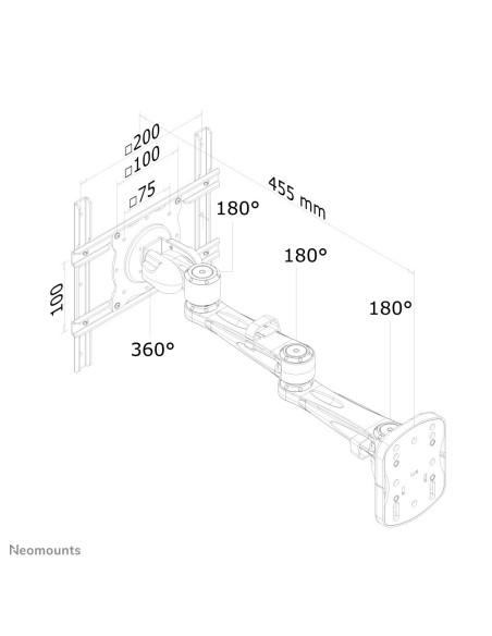 Neomounts by Newstar Supporto a parete per monitor TV