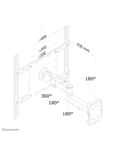 Neomounts by Newstar Supporto a parete per monitor TV