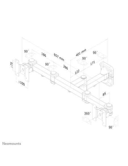 Neomounts by Newstar Supporto a parete per monitor TV