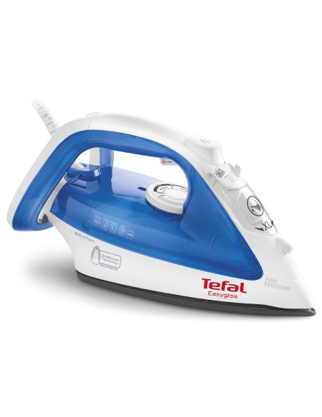 Tefal EasyGliss FV3920 ferro da stiro Ferro da stiro a secco e a vapore Durilium 2300 W Blu, Bianco