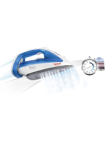 Tefal EasyGliss FV3920 ferro da stiro Ferro da stiro a secco e a vapore Durilium 2300 W Blu, Bianco