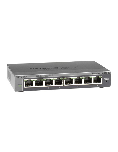 NETGEAR GS108E Gestito Gigabit Ethernet (10 100 1000) Nero