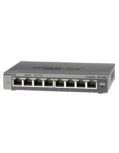 NETGEAR GS108E Gestito Gigabit Ethernet (10 100 1000) Nero