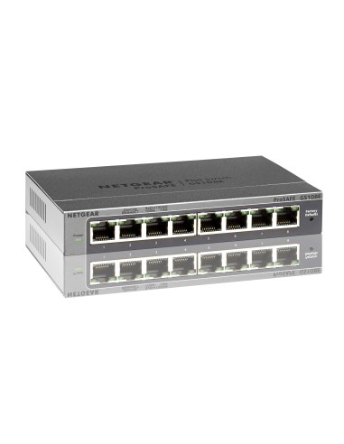 NETGEAR GS108E Gestito Gigabit Ethernet (10 100 1000) Nero
