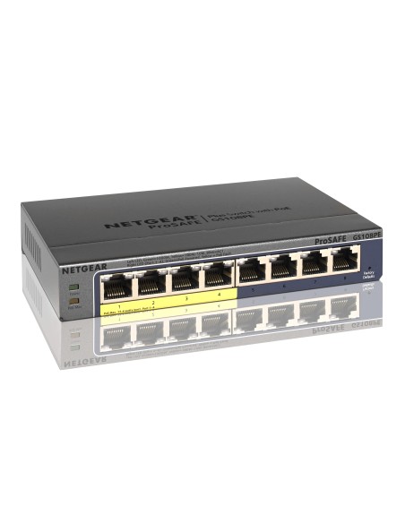 NETGEAR GS108PE Gestito Gigabit Ethernet (10 100 1000) Supporto Power over Ethernet (PoE) Nero