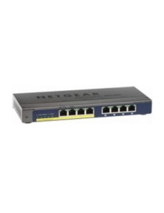 Netgear GS108PP Non gestito Gigabit Ethernet (10 100 1000) Supporto Power over Ethernet (PoE) Nero