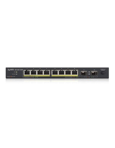 Zyxel GS1100-10HP Non gestito Gigabit Ethernet (10 100 1000) Supporto Power over Ethernet (PoE) 1U Nero