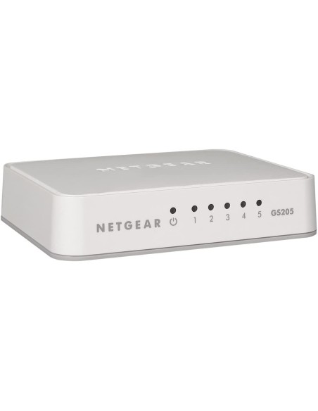 NETGEAR GS205 Non gestito Gigabit Ethernet (10 100 1000) Bianco