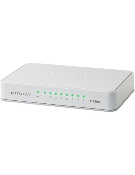 NETGEAR GS208 Non gestito Gigabit Ethernet (10 100 1000) Bianco