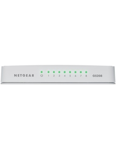 NETGEAR GS208 Non gestito Gigabit Ethernet (10 100 1000) Bianco
