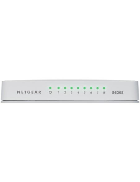 NETGEAR GS208 Non gestito Gigabit Ethernet (10 100 1000) Bianco