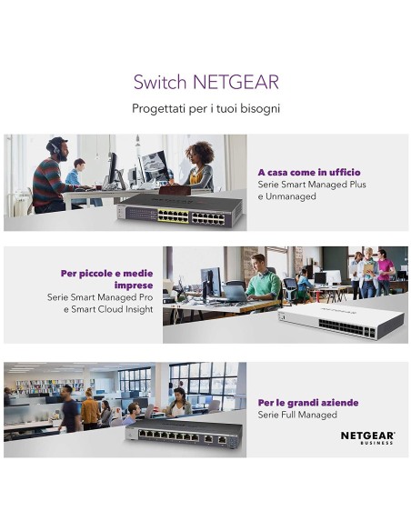 NETGEAR GS316 Non gestito Gigabit Ethernet (10 100 1000) Nero