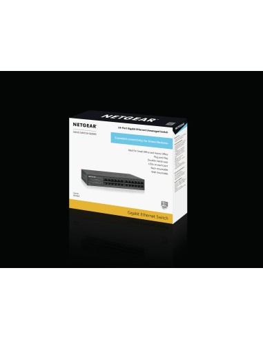 Netgear GS324 Non gestito Gigabit Ethernet (10 100 1000) 1U Nero