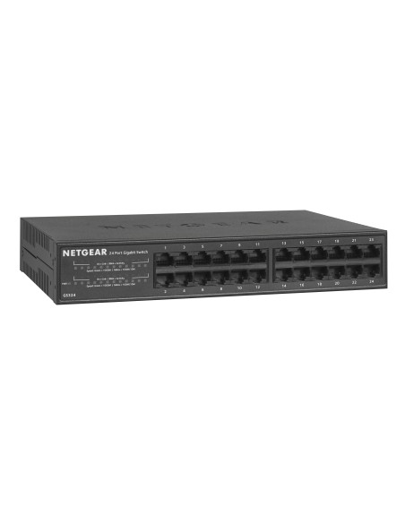 Netgear GS324 Non gestito Gigabit Ethernet (10 100 1000) 1U Nero