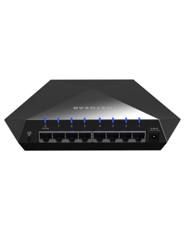 Netgear GS808E Non gestito Gigabit Ethernet (10 100 1000) Nero