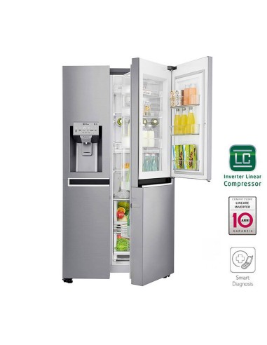 LG GSJ960PZBZ Side by side Libera installazione Acciaio inossidabile 601 L