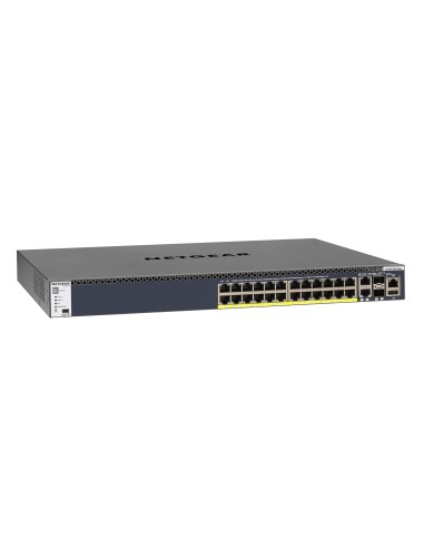 Netgear M4300-28G-PoE+ Gestito L2 L3 L4 10G Ethernet (100 1000 10000) Supporto Power over Ethernet (PoE) 1U Nero