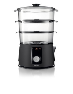 Philips Avance Collection Vaporiera da 900 W, 9 l, timer digitale, turbo riscaldamento