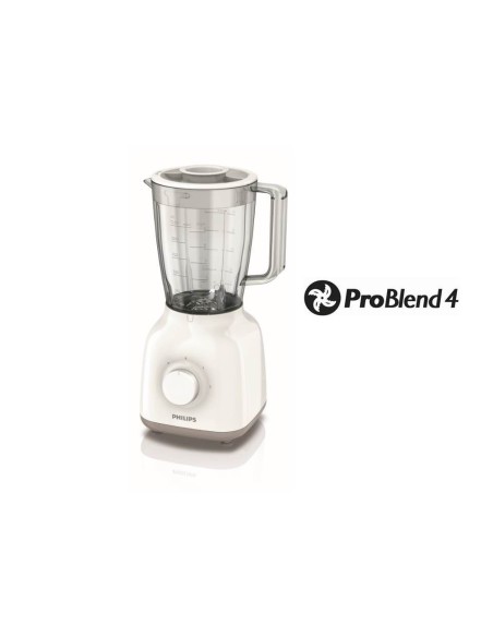 Philips Daily Collection Frullatore 400 W, 2 velocità e funz. pulse, vaso plastica 1,5 l