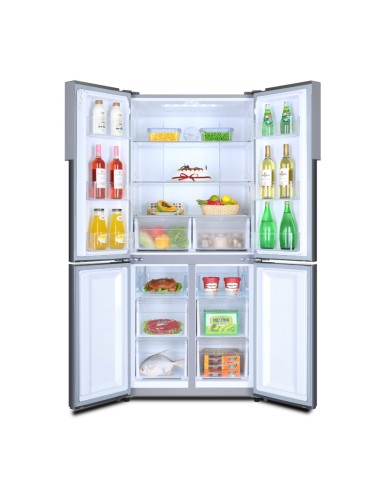 Haier HTF-456DM6 frigorifero side-by-side Libera installazione 470 L F Acciaio inossidabile