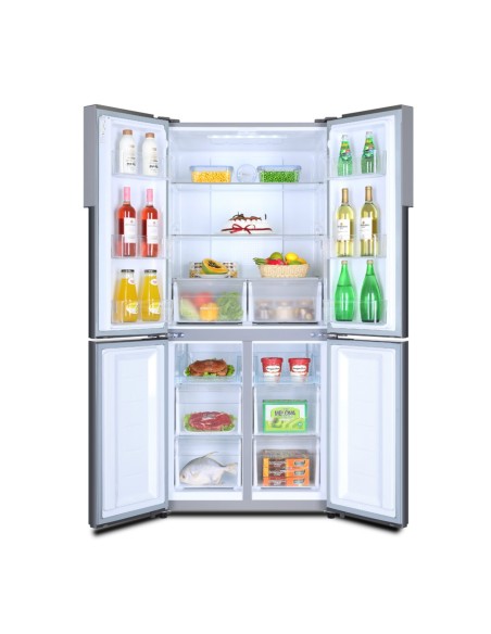 Haier HTF-456DM6 frigorifero side-by-side Libera installazione 470 L F Acciaio inossidabile