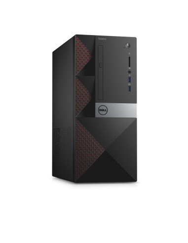 DELL Vostro 3668 DDR4-SDRAM i3-7100 Mini Tower Intel® Core™ i3 4 GB 1000 GB HDD Windows 10 Pro PC Nero, Rosso