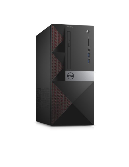 DELL Vostro 3668 DDR4-SDRAM i3-7100 Mini Tower Intel® Core™ i3 4 GB 1000 GB HDD Windows 10 Pro PC Nero, Rosso