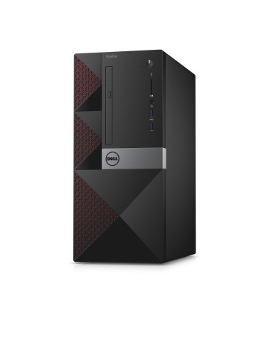 DELL Vostro 3668 DDR4-SDRAM i3-7100 Mini Tower Intel® Core™ i3 4 GB 1000 GB HDD Windows 10 Pro PC Nero, Rosso