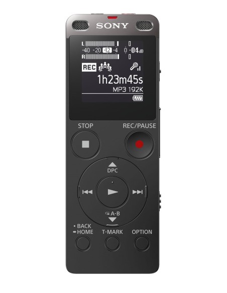 Sony ICD-UX560 Memoria interna e scheda di memoria Nero