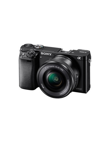 Sony α Alpha 6000L, fotocamera mirrorless con obiettivo 16-50 mm, attacco E, sensore APS-C, 24.3 MP, nero