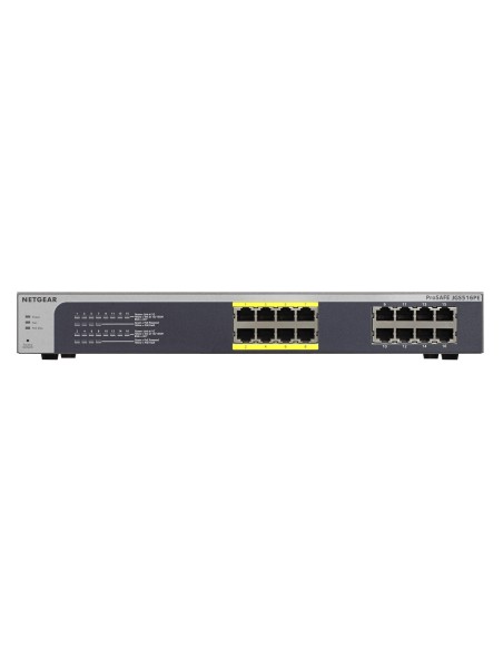 Netgear ProSafe Plus JGS516PE Non gestito L3 Gigabit Ethernet (10 100 1000) Supporto Power over Ethernet (PoE) Nero