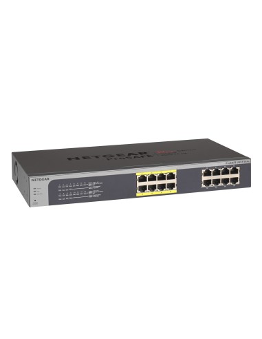 Netgear ProSafe Plus JGS516PE Non gestito L3 Gigabit Ethernet (10 100 1000) Supporto Power over Ethernet (PoE) Nero