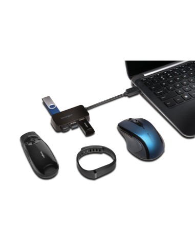 Kensington Hub a 4 porte USB 3.0 UH4000 - Nero