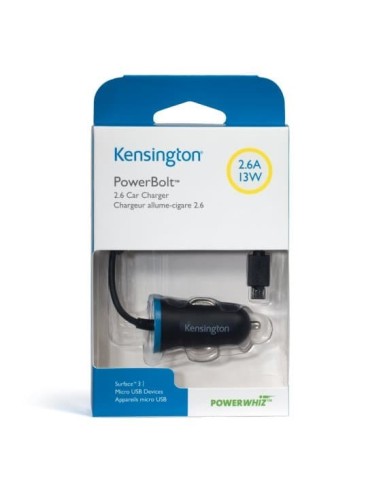 Kensington Caricabatteria da auto PowerBolt™ 2.6 — Nero