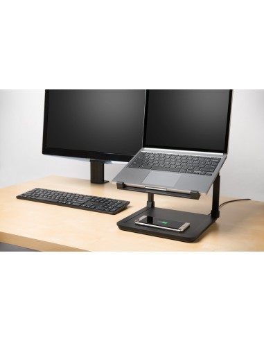 Kensington Base per laptop regolabile SmartFit® con piano di ricarica wireless per smartphone