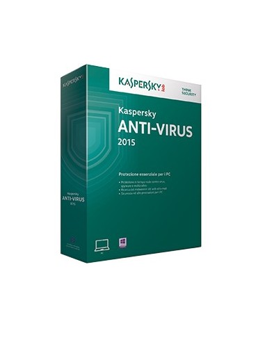 Kaspersky Lab Anti-Virus 2015, 1u, 2Y, Base Licenza base 1 licenza e 2 anno i