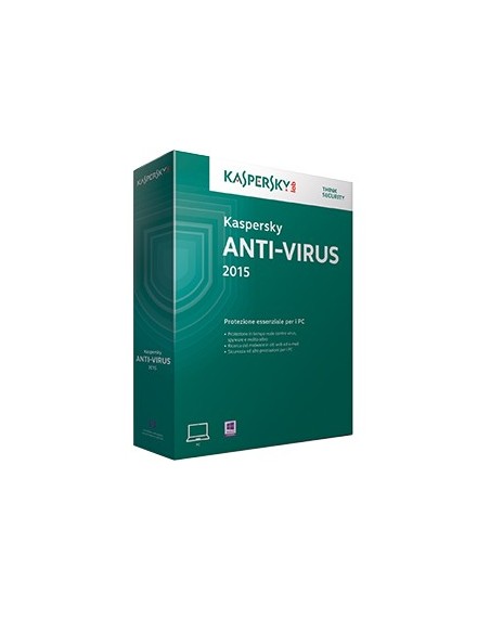 Kaspersky Lab Anti-Virus 2015, 1u, 2Y, Base Licenza base 1 licenza e 2 anno i