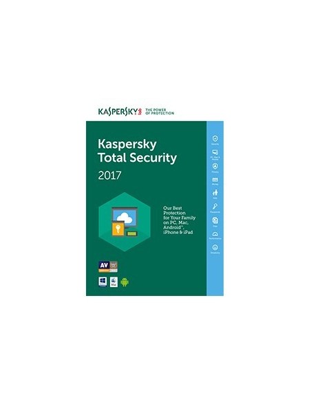Kaspersky Lab Total Security 2017, 3U, 1Y Licenza completa 3 licenza e 1 anno i