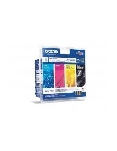 Brother LC-1100HYVALBP cartuccia d'inchiostro 4 pz Originale Resa elevata (XL) Nero, Ciano, Magenta, Giallo