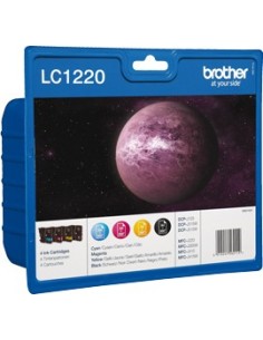 Brother LC-1220VALBP cartuccia d'inchiostro 4 pz Originale Nero, Ciano, Magenta, Giallo