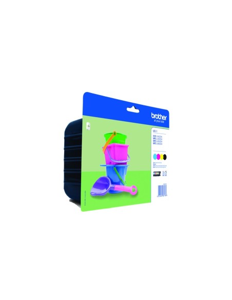 Brother LC-221VALBP cartuccia d'inchiostro 4 pz Originale Resa standard Nero per foto, Ciano per foto, Magenta per foto