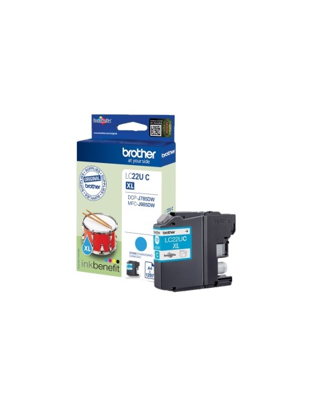 Brother LC-22UC cartuccia d'inchiostro Originale Resa elevata (XL) Ciano