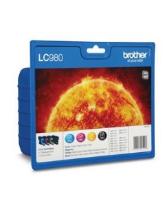 Brother LC-980VALBP cartuccia d'inchiostro 4 pz Originale Nero, Ciano, Magenta, Giallo