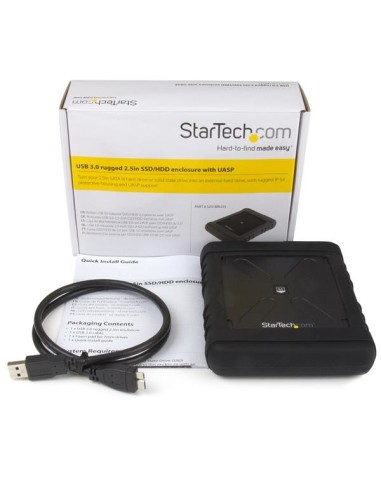 StarTech.com Box Esterno Robusto per Hard Drive - Case esterno anti-shock USB 3.0 a 2,5" SATA 6Gbps HDD SSD con UASP