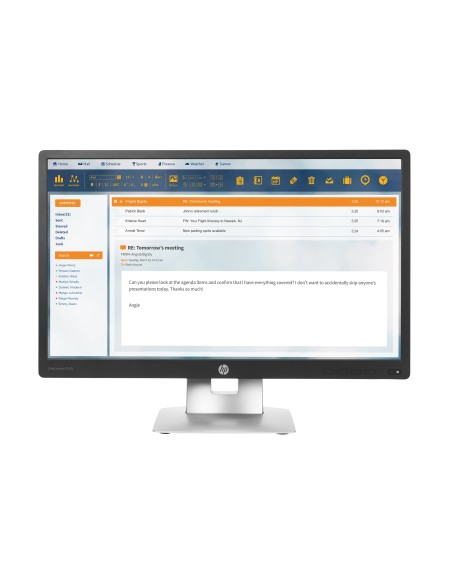 HP EliteDisplay E240 60,5 cm (23.8") 1920 x 1080 Pixel Full HD LED Argento, Nero